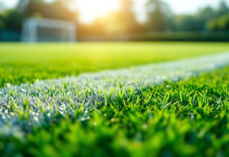 Giocatori in azione durante una partita di calcio italiana