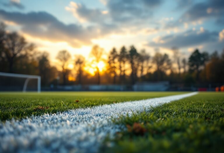 Giocatori in azione durante una partita di calcio dilettantistico