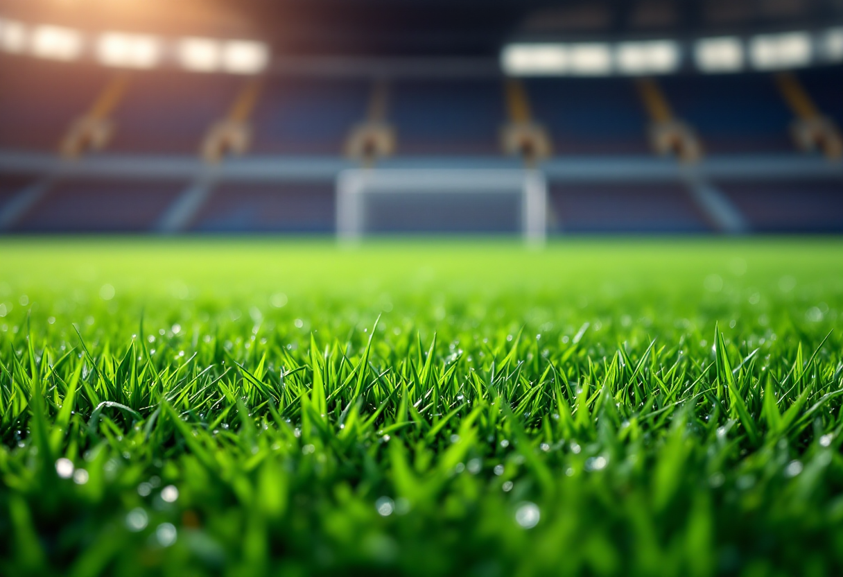 Giocatori in azione durante una partita di Champions League