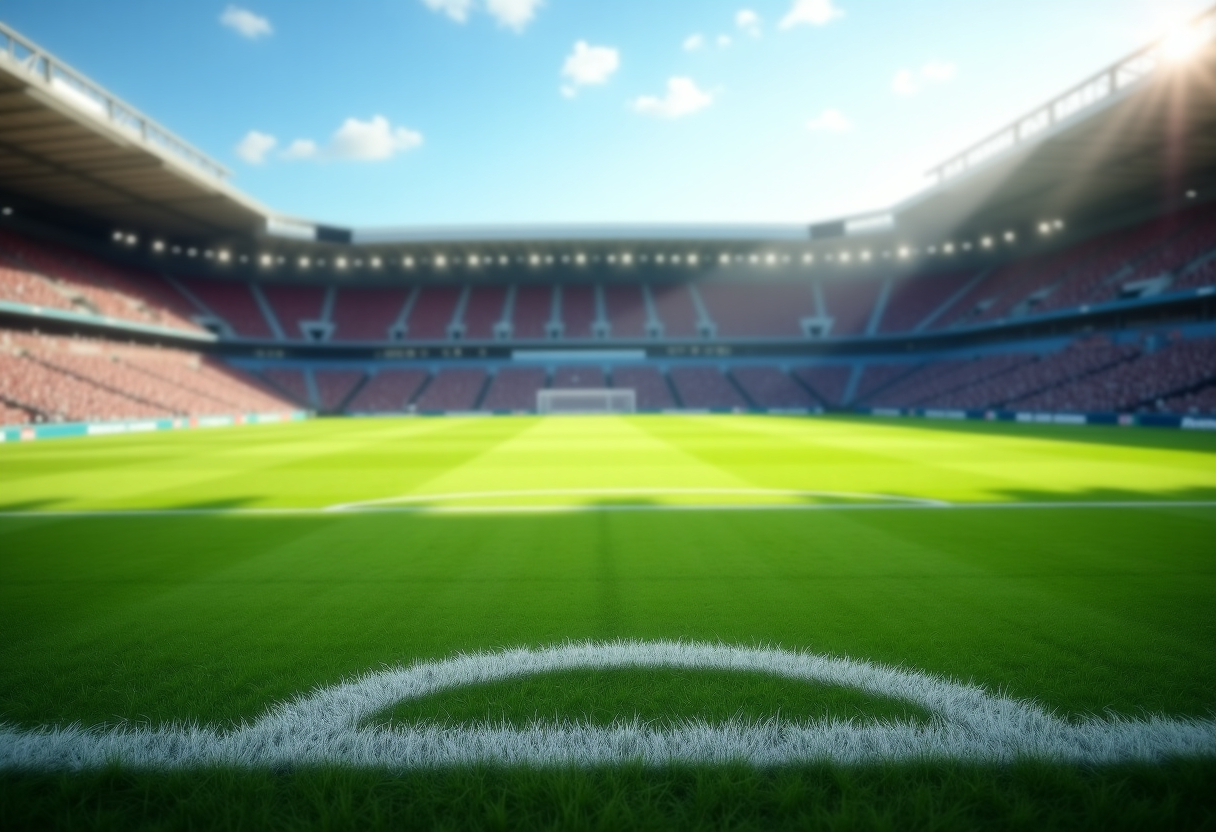 Giocatrici di calcio femminile in uno stadio prestigioso