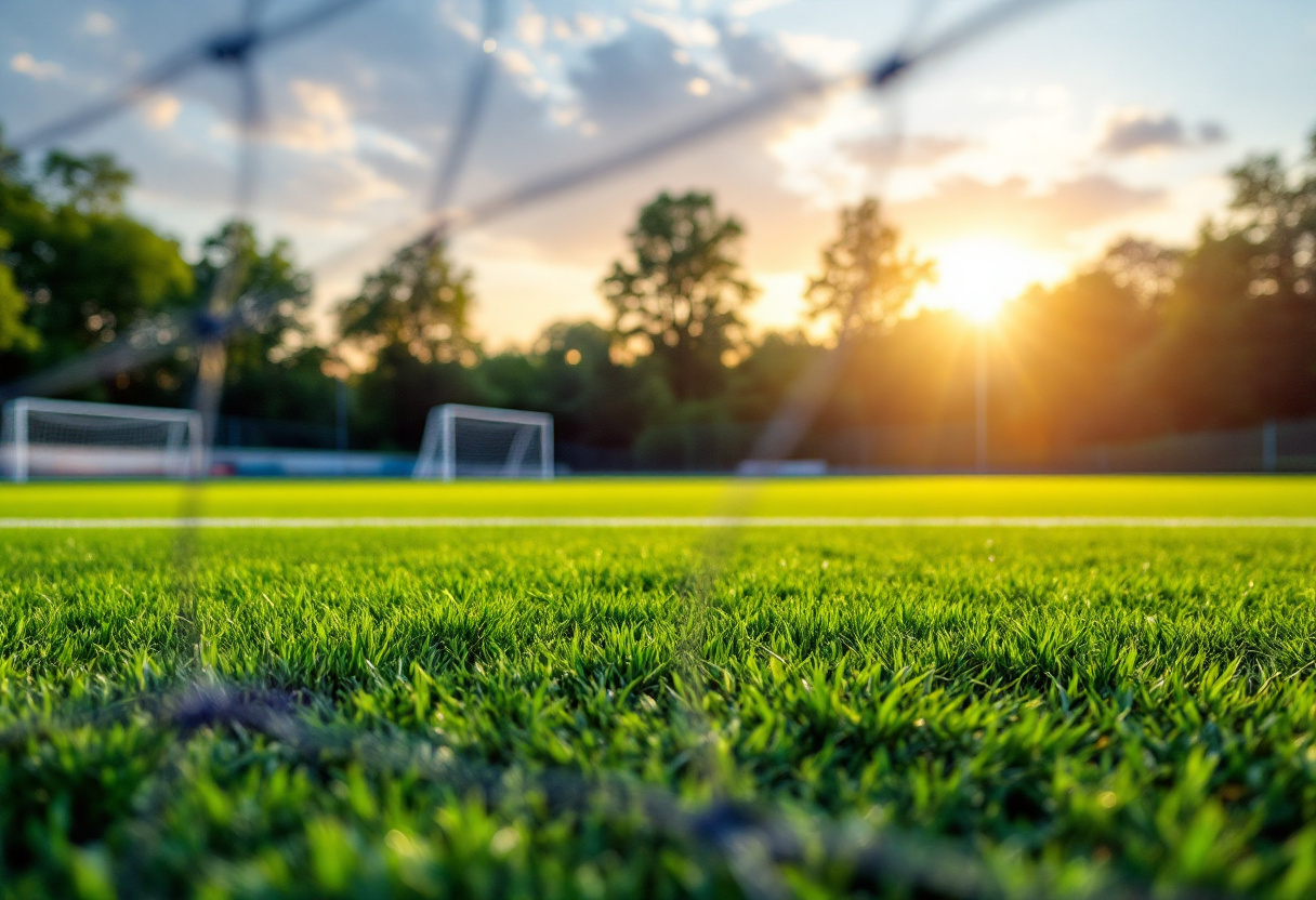 Immagine simbolica del calcio contro la violenza sulle donne