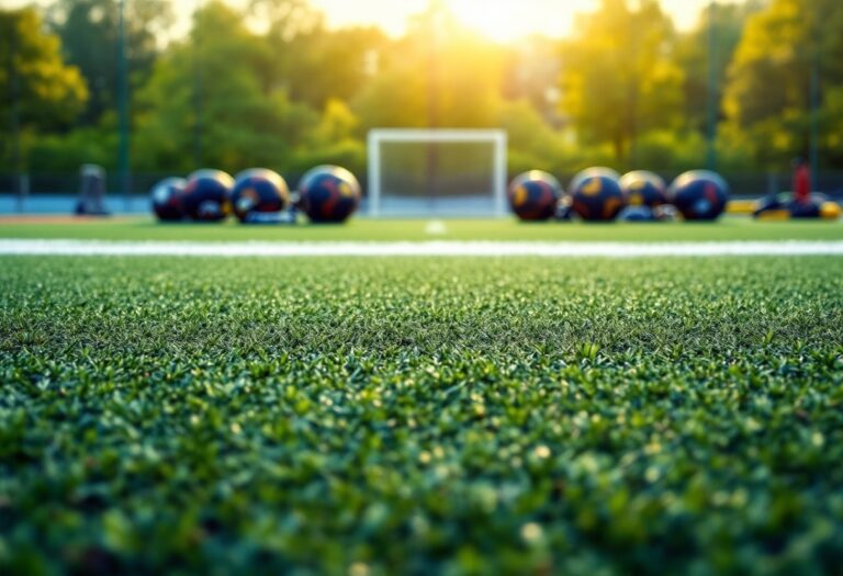 Un campione di calcio in azione sul campo