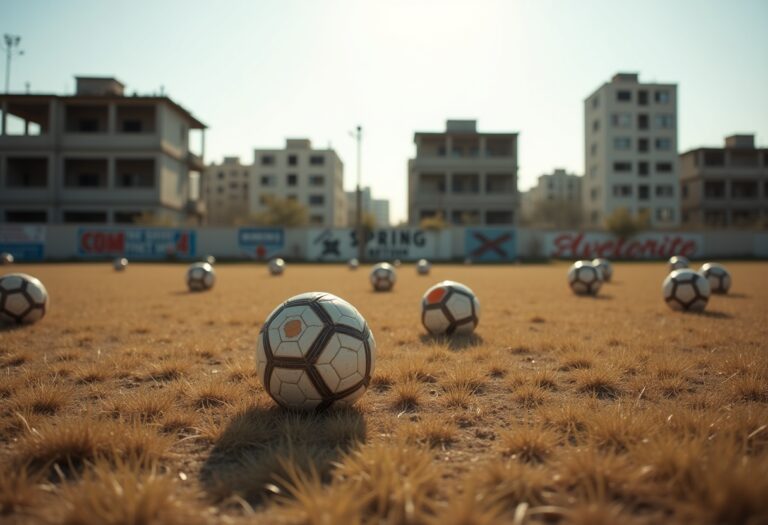 Céline Haydar in azione sul campo da calcio