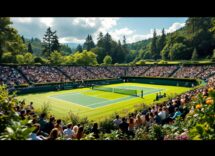 Giocatori di tennis italiani in azione durante un torneo