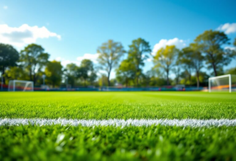 Giovani calciatori in allenamento sul campo