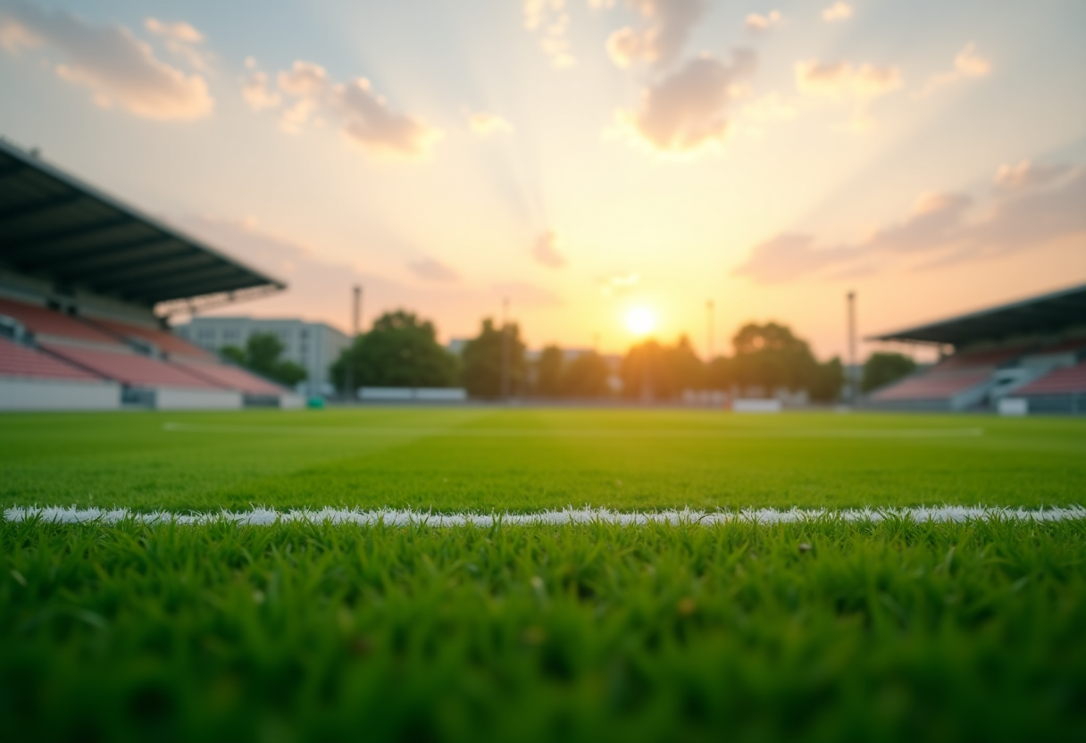 Calciatore infortunato durante una partita di calcio