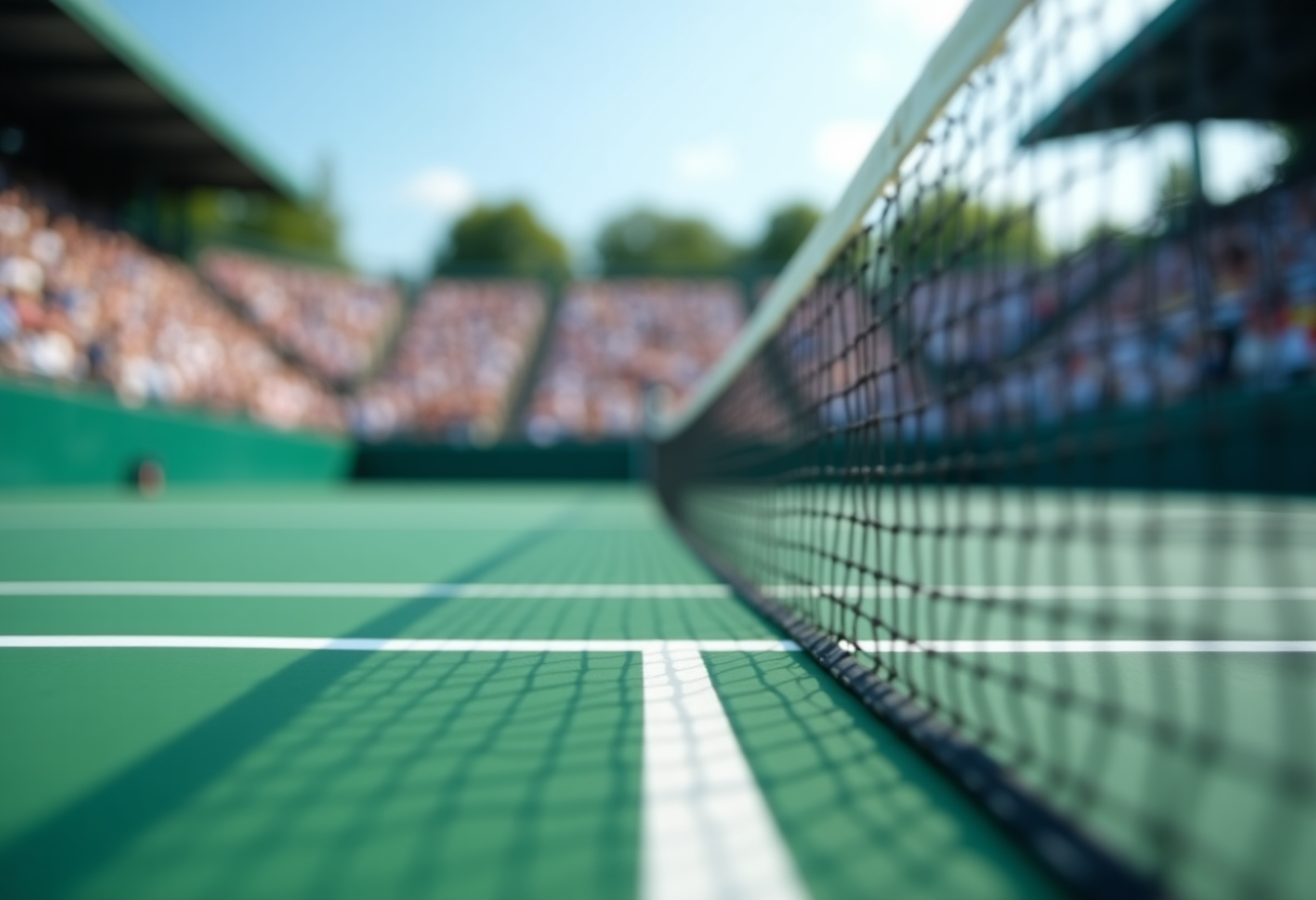 Jasmine Paolini in azione durante una partita di tennis