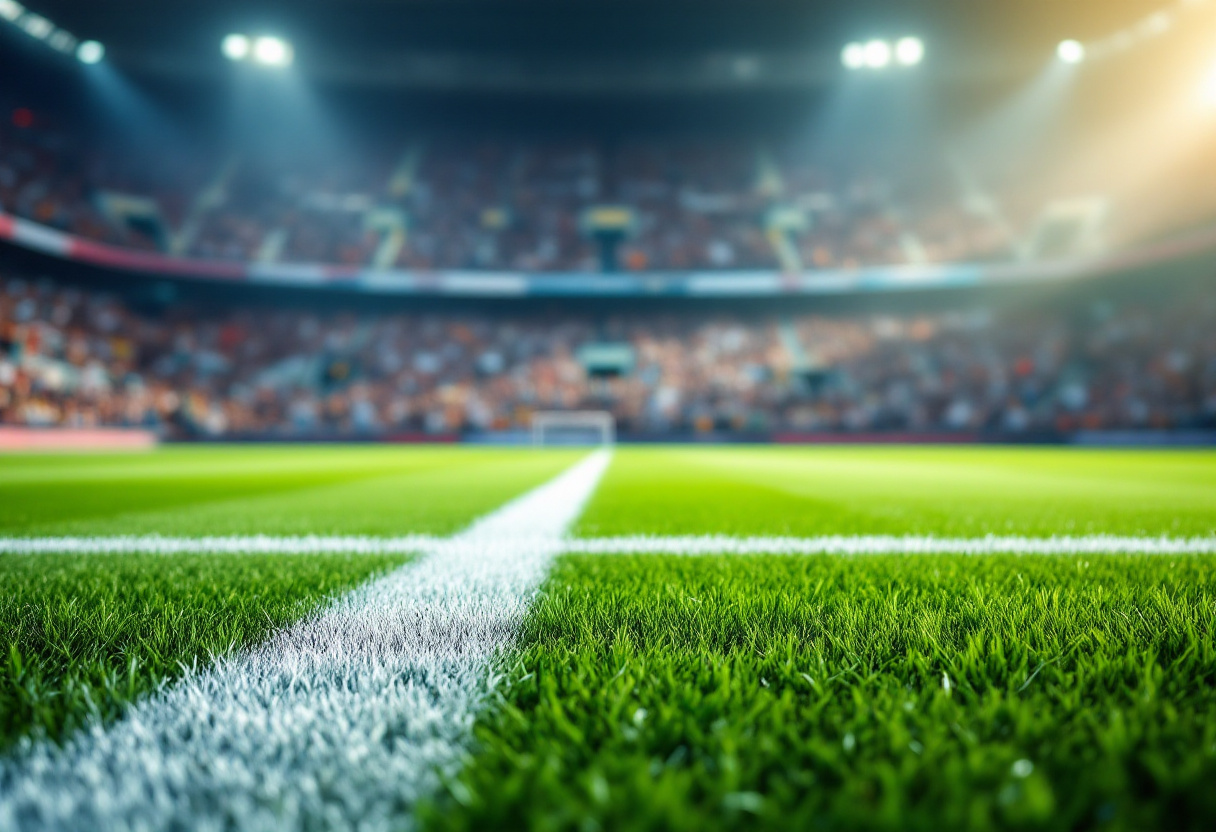 Milan e Juventus in campo durante il big match di San Siro