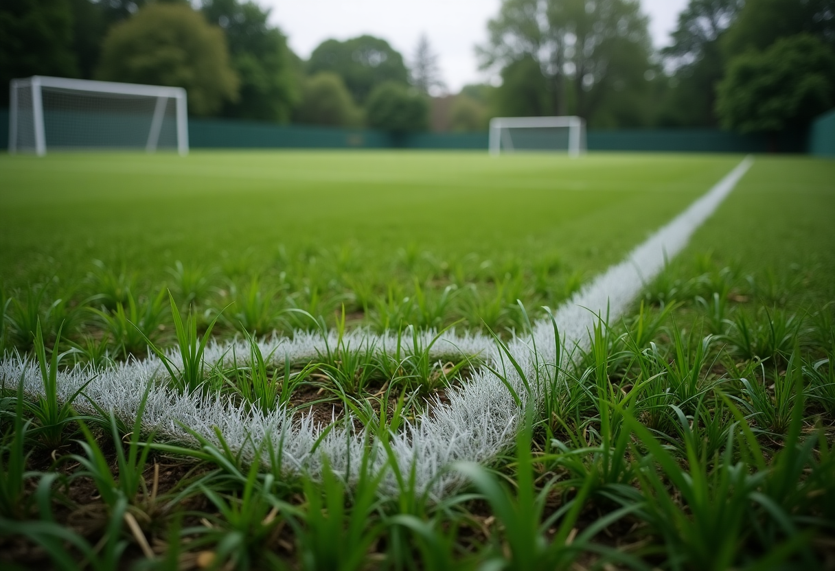 Giocatori della Castiglionese durante una partita di calcio giovanile