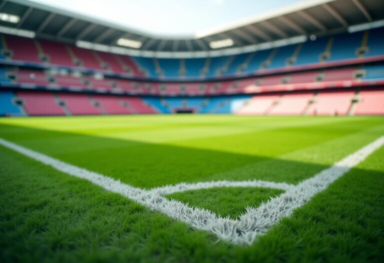 Giocatori di calcio in un campo sostenibile