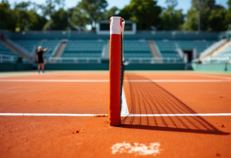 Giocatrici di tennis italiano in azione durante una partita