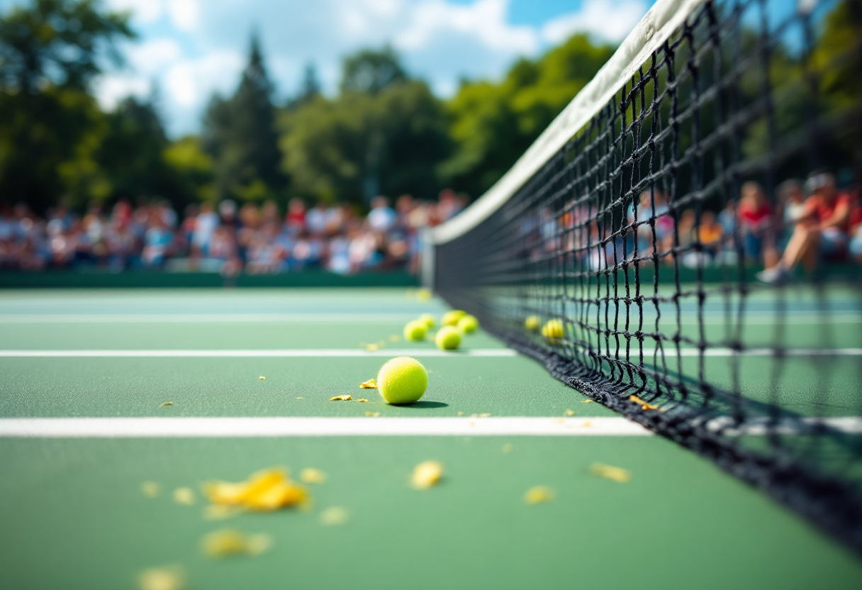 Giocatori di tennis italiani celebrano un successo importante