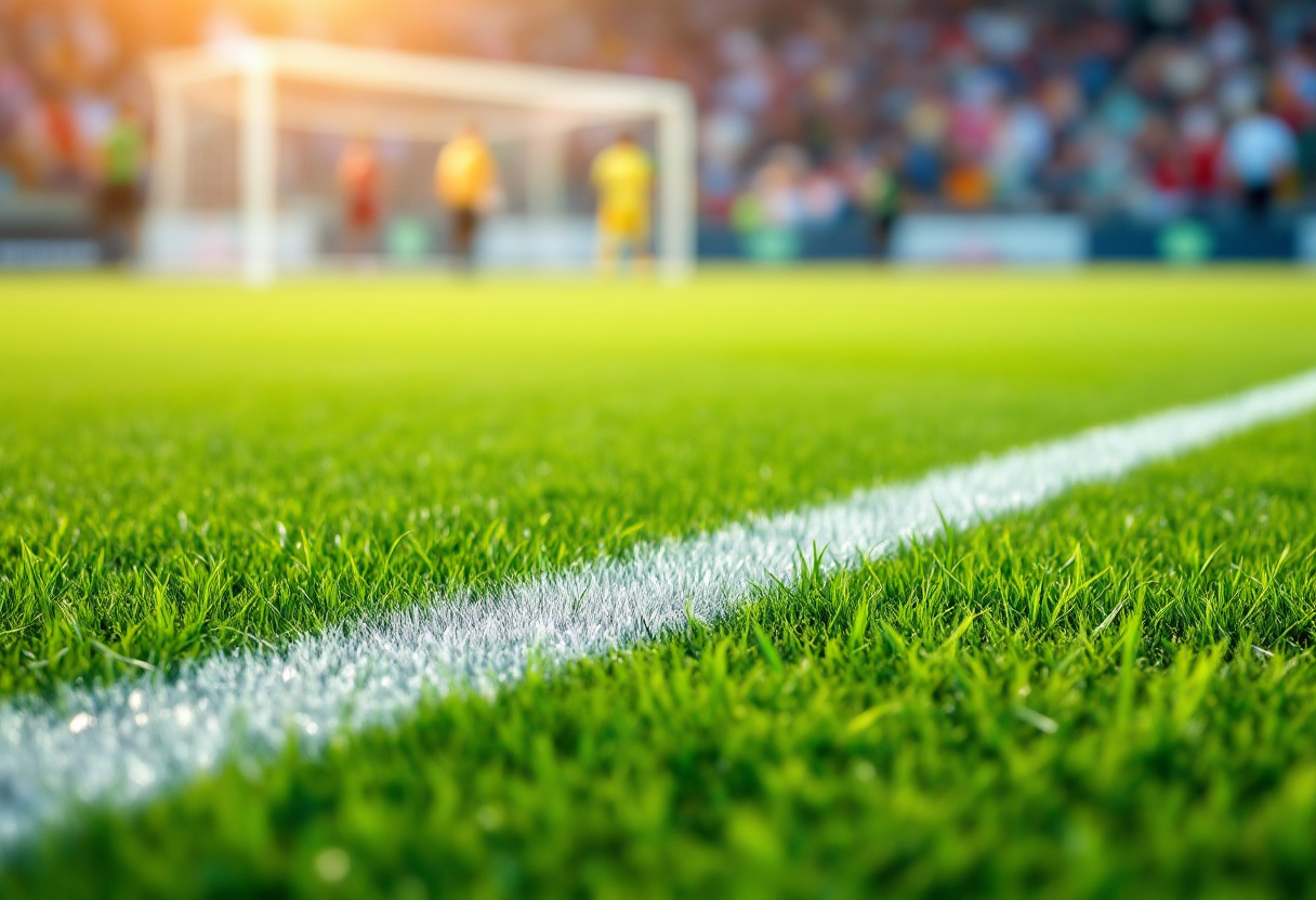 Giocatori in campo durante il torneo di calcio per la sensibilizzazione