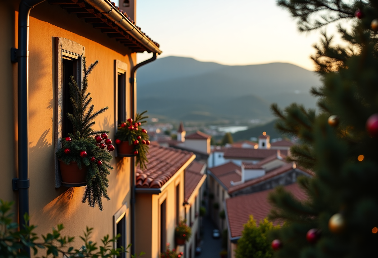 Famiglia siciliana riunita per le festività natalizie