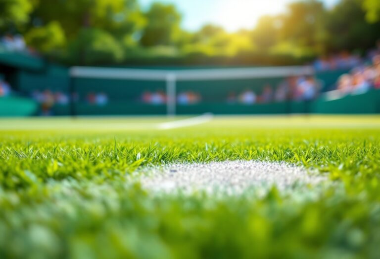 Giocatori di tennis in azione durante una partita in TV