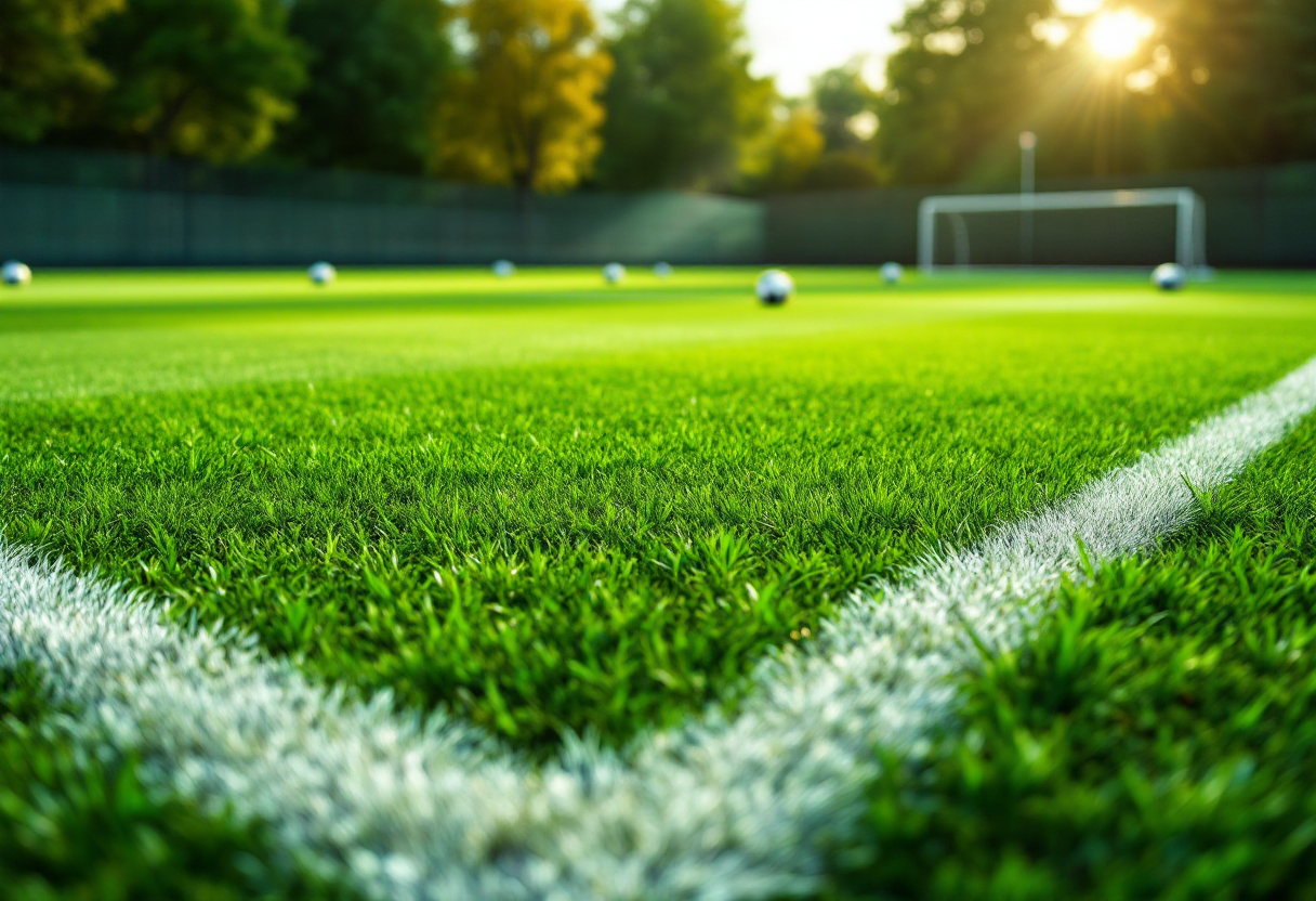 Giocatori della scuola calcio ACD Lamezia Terme in azione