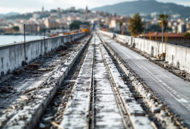 Immagine del Ponte Corleone in fase di ampliamento