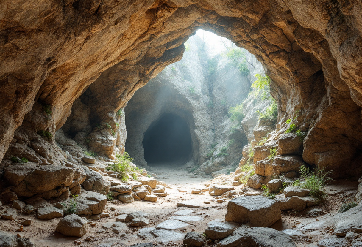 Vista dell'antro della Sibilla Cumana in Campania