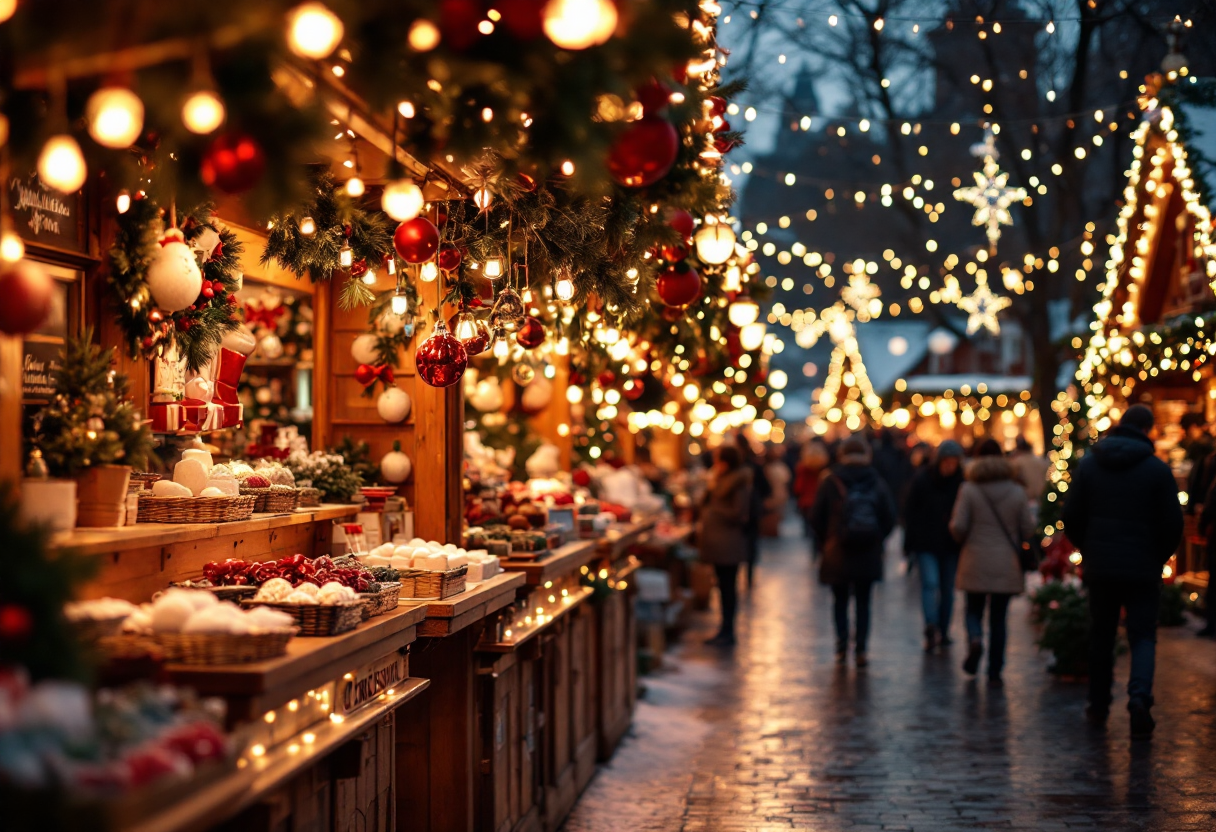 Immagine del mercatino di Natale di Magdeburgo dopo l'attentato