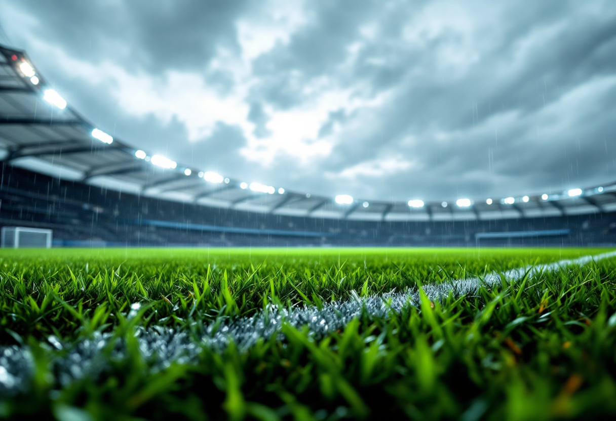 Giocatori di calcio italiano in azione durante una partita