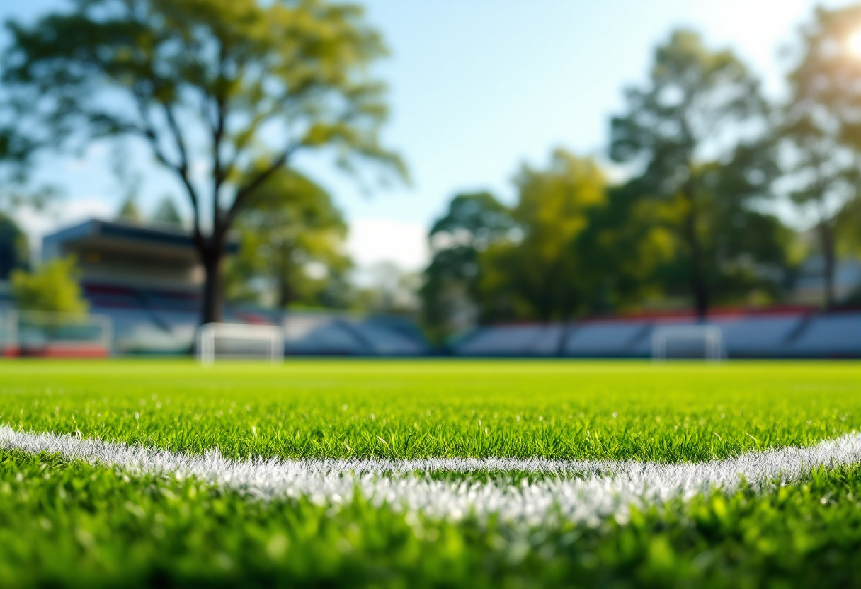 Giovani calciatrici dell'Athena Nike in azione sul campo