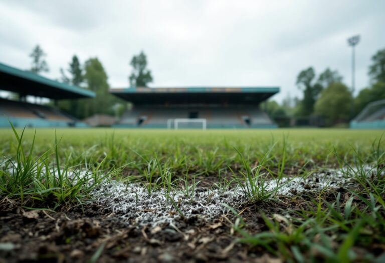 Campo da calcio abbandonato a Palermo in crisi