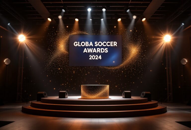 Del Piero e Ronaldo sul palco dei Globe Soccer Awards 2024 a Dubai