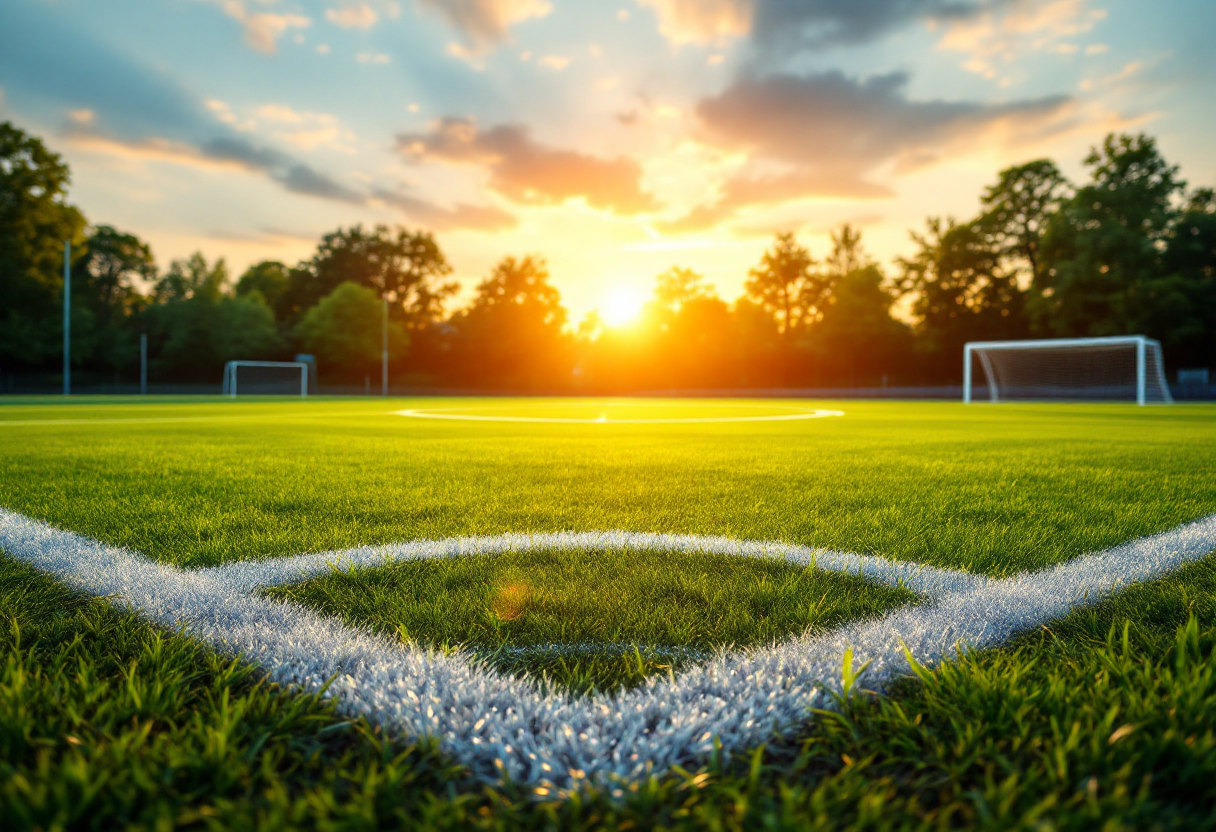 Giovani tifosi di calcio in un momento di gioco