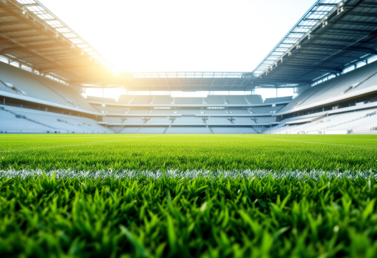 Fiorentina e Inter in campo durante la partita di recupero