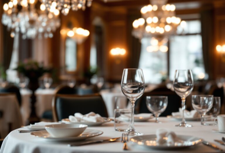 Ristorante d'élite con piatti gourmet e atmosfera elegante