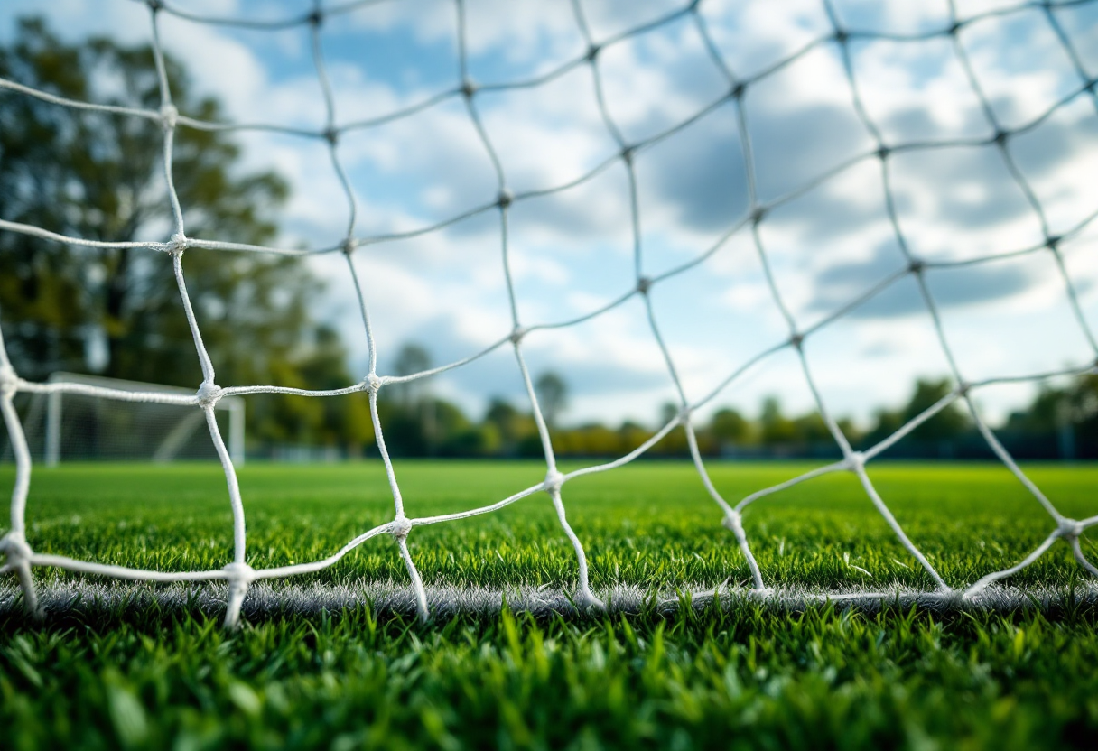 Alex Meret, portiere del Napoli, in azione durante una partita