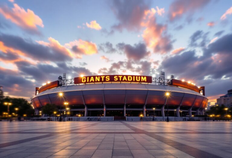 Giants Stadium durante un evento sportivo iconico