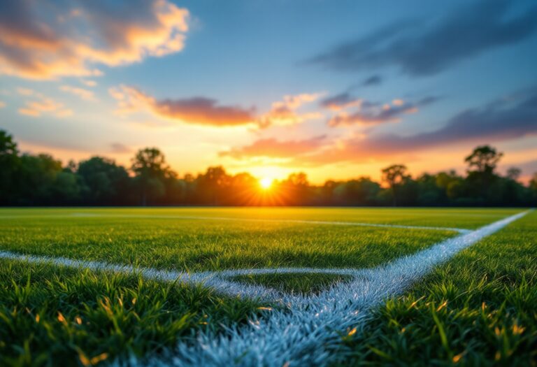 Giovani calciatori italiani in allenamento sul campo