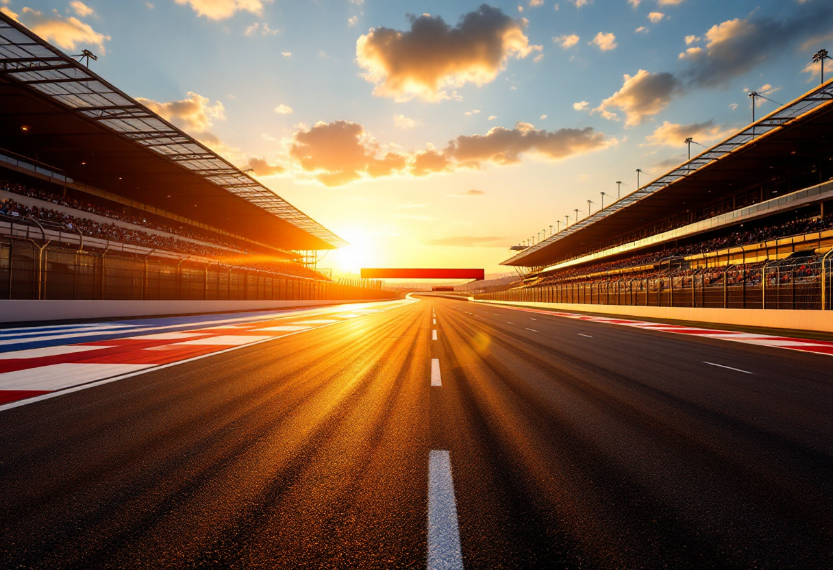 Auto da corsa in azione al Gran Premio di Abu Dhabi