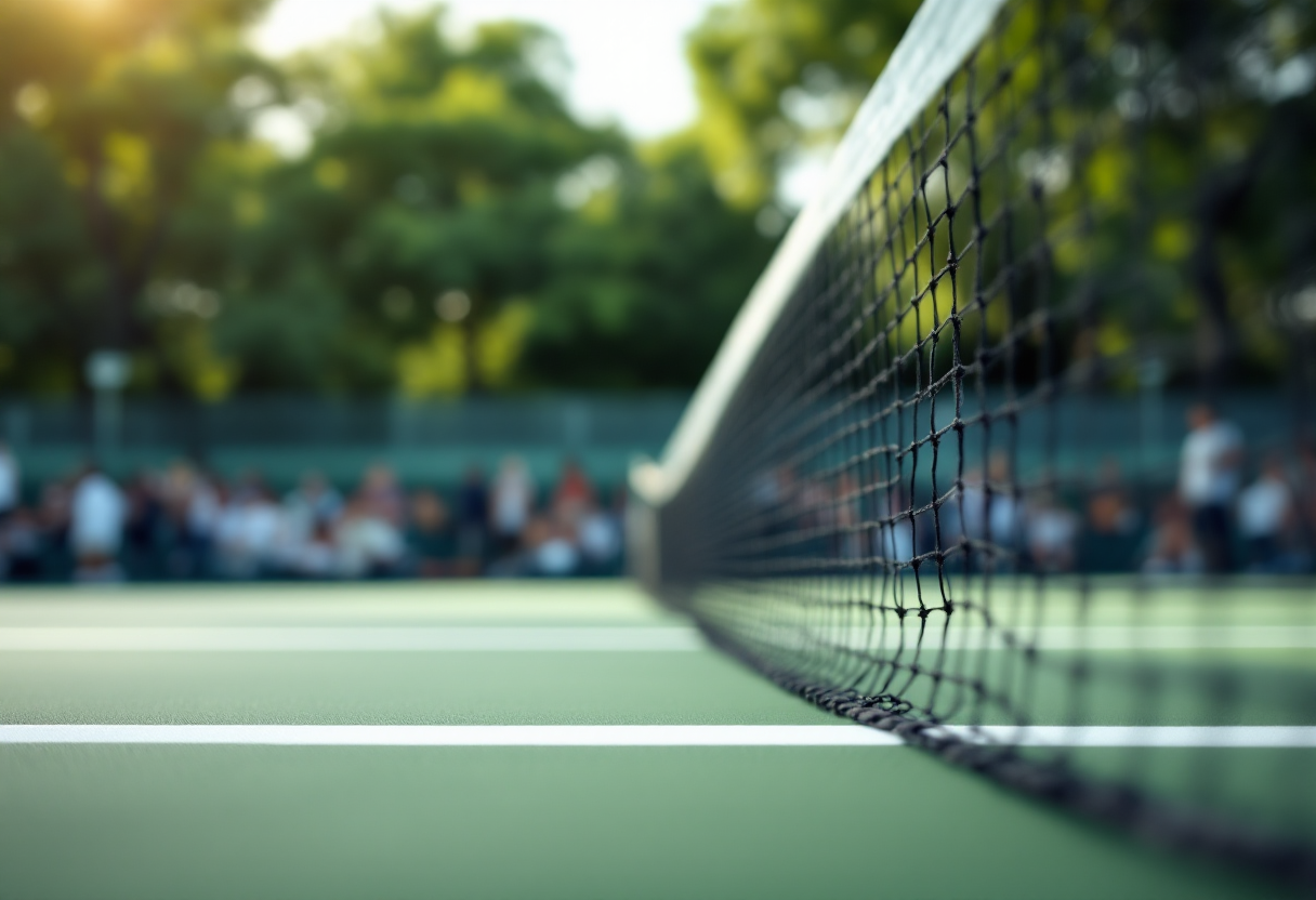 Jasmine Paolini in azione durante un torneo di tennis