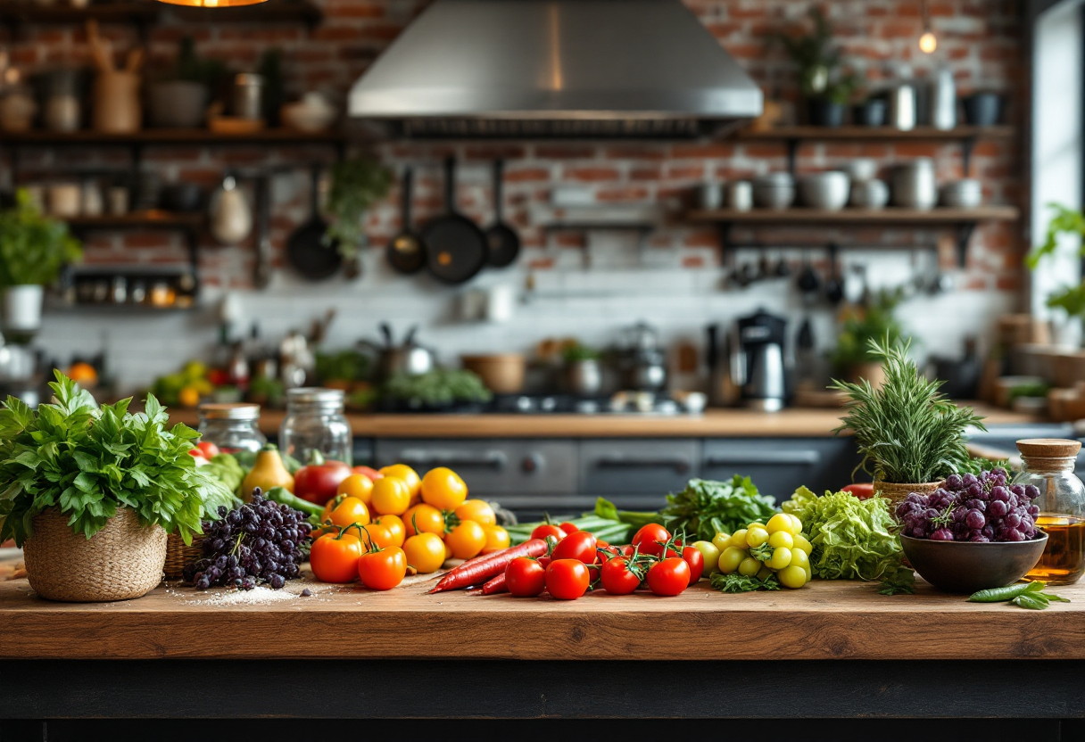 Un piatto gourmet di MasterChef Italia con ingredienti freschi