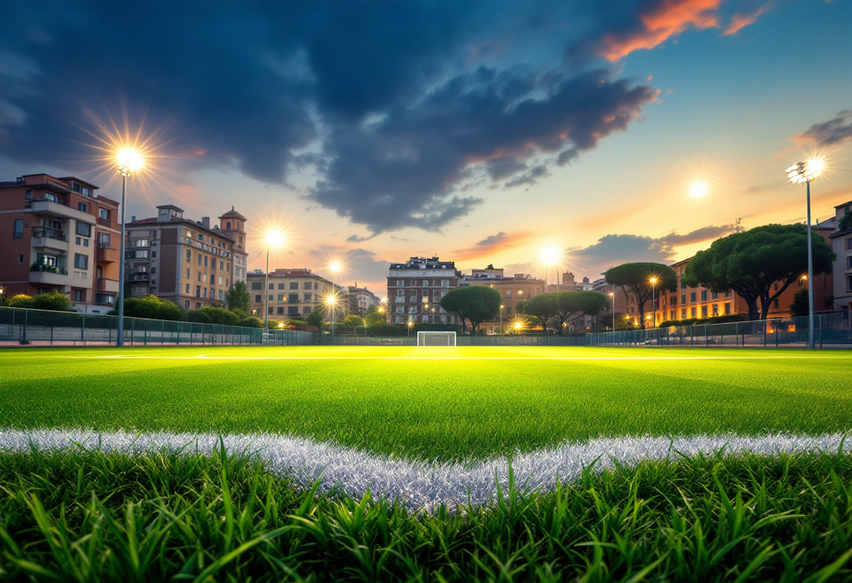 Mattia Felici in azione sul campo di calcio