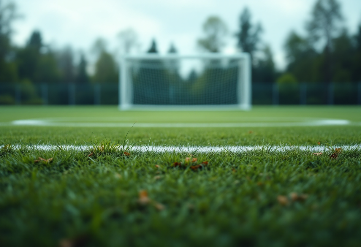 Giovani calciatori del Milan in allenamento