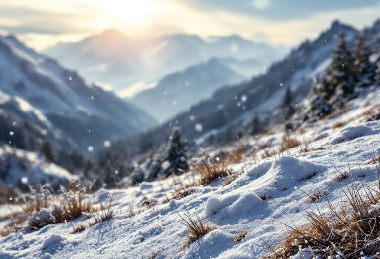 Corridori affrontano il Monte Misma coperto di neve