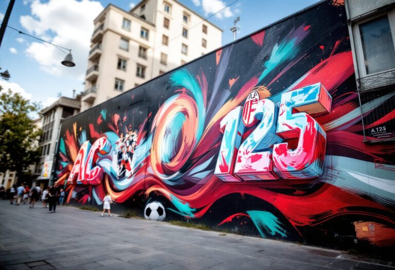 Murale commemorativo per i 125 anni dell'AC Milan