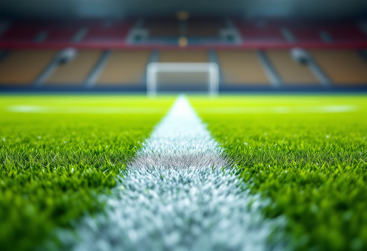 Giocatori in campo durante il pareggio all'Olimpico