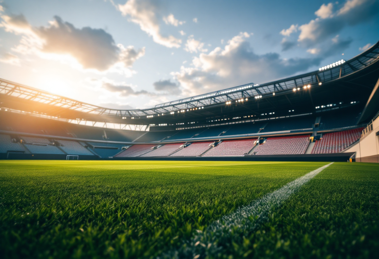 Immagine di uno stadio moderno per squadre di Serie A