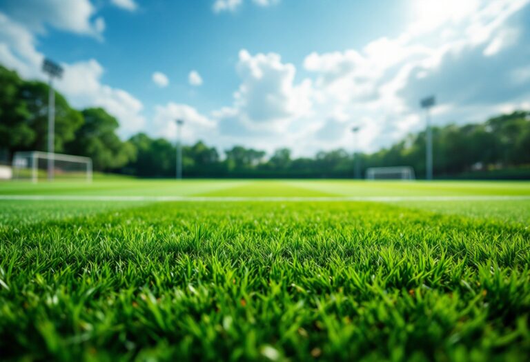 Giovani calciatori in allenamento sul campo