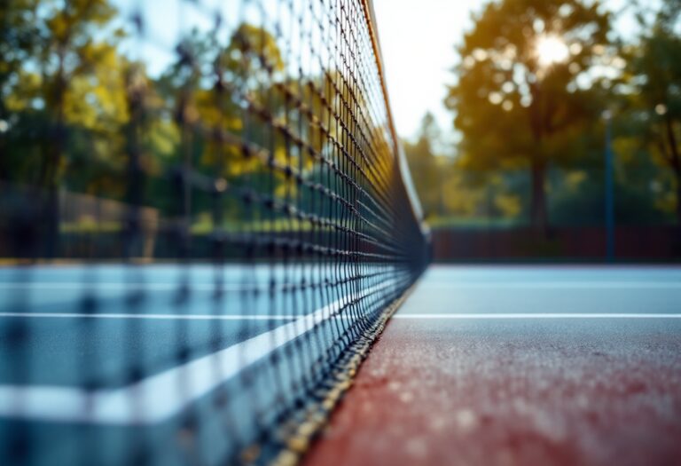 Giocatori di tennis italiani in azione durante un torneo