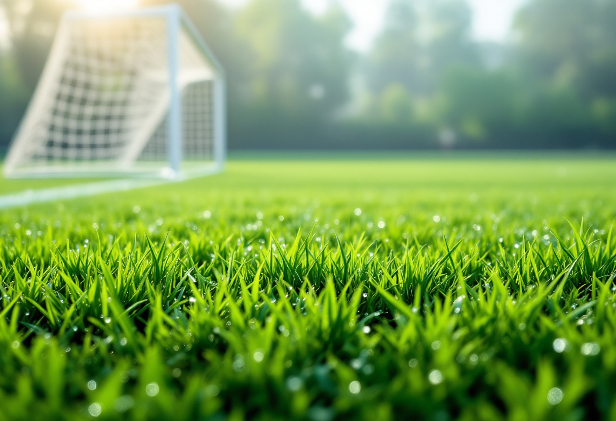 Giocatori in azione durante un torneo di calcio internazionale