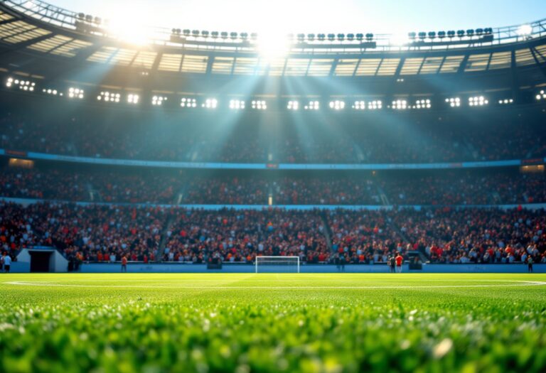 Partita di calcio in corso tra squadre italiane e spagnole