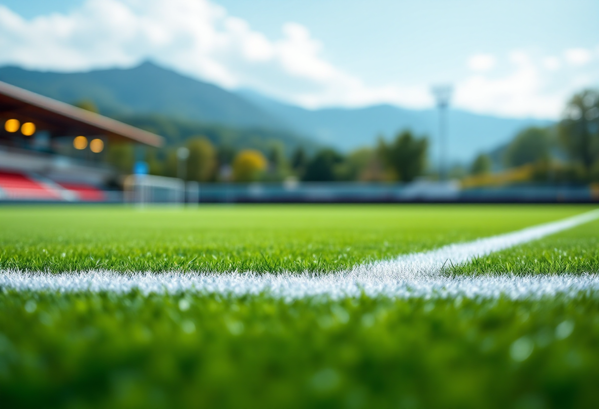 Giocatori del Cagliari durante un allenamento intenso