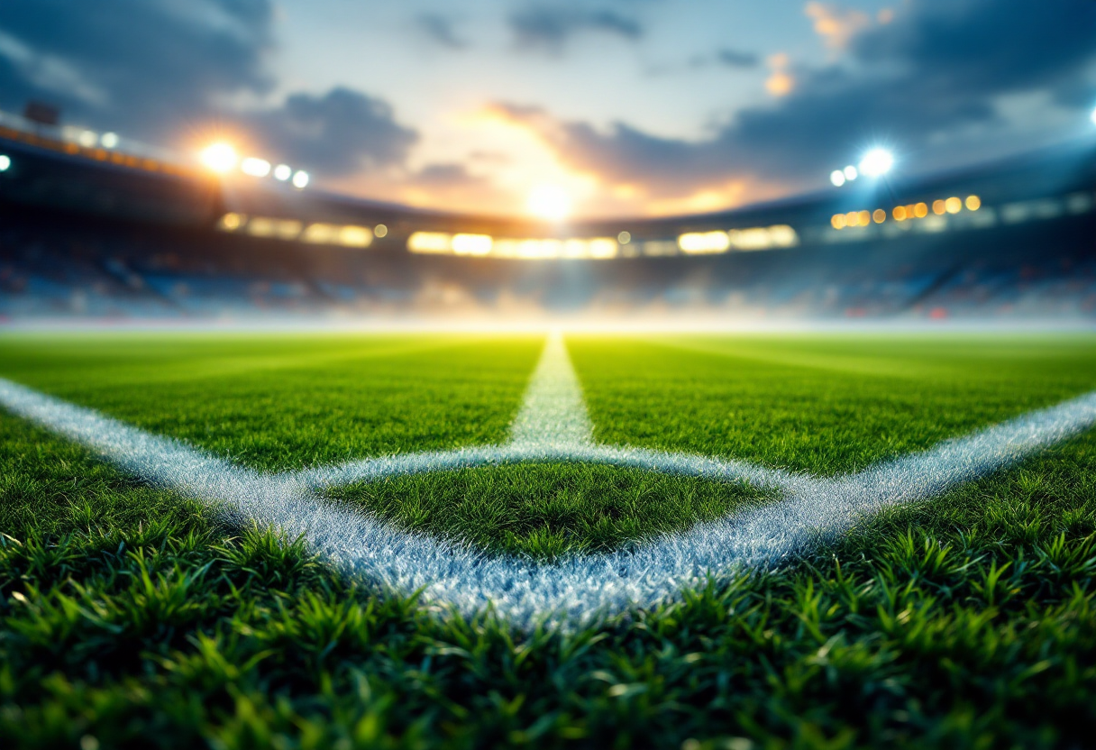 Calciatore in azione durante una partita di calcio