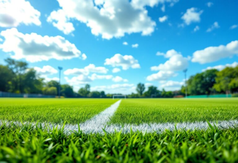 Calciatore alto in azione durante una partita di calcio