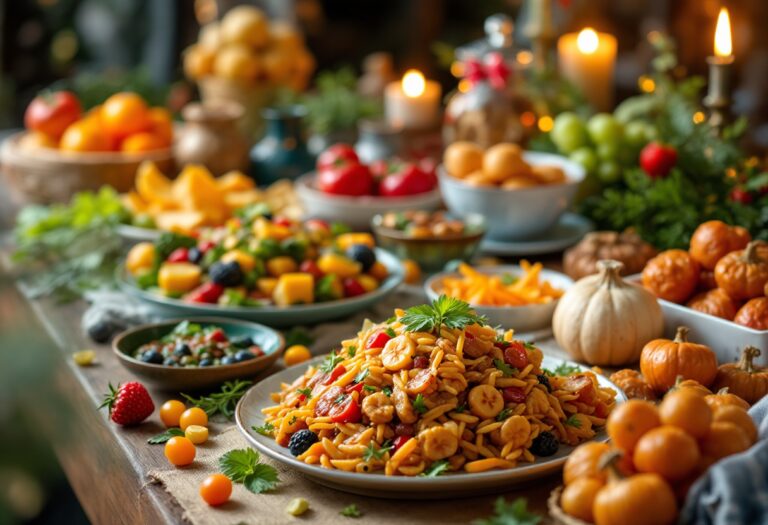 Immagine di piatti tradizionali durante le festività